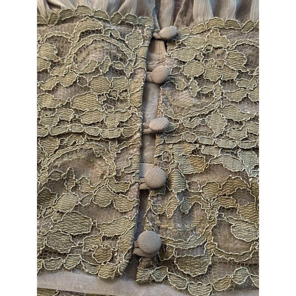 NWT Arcina Ori ALLEGRA TOP PISTACHIO Women's Blouse Sheer Size XS Retails $290 - Picture 8 of 14